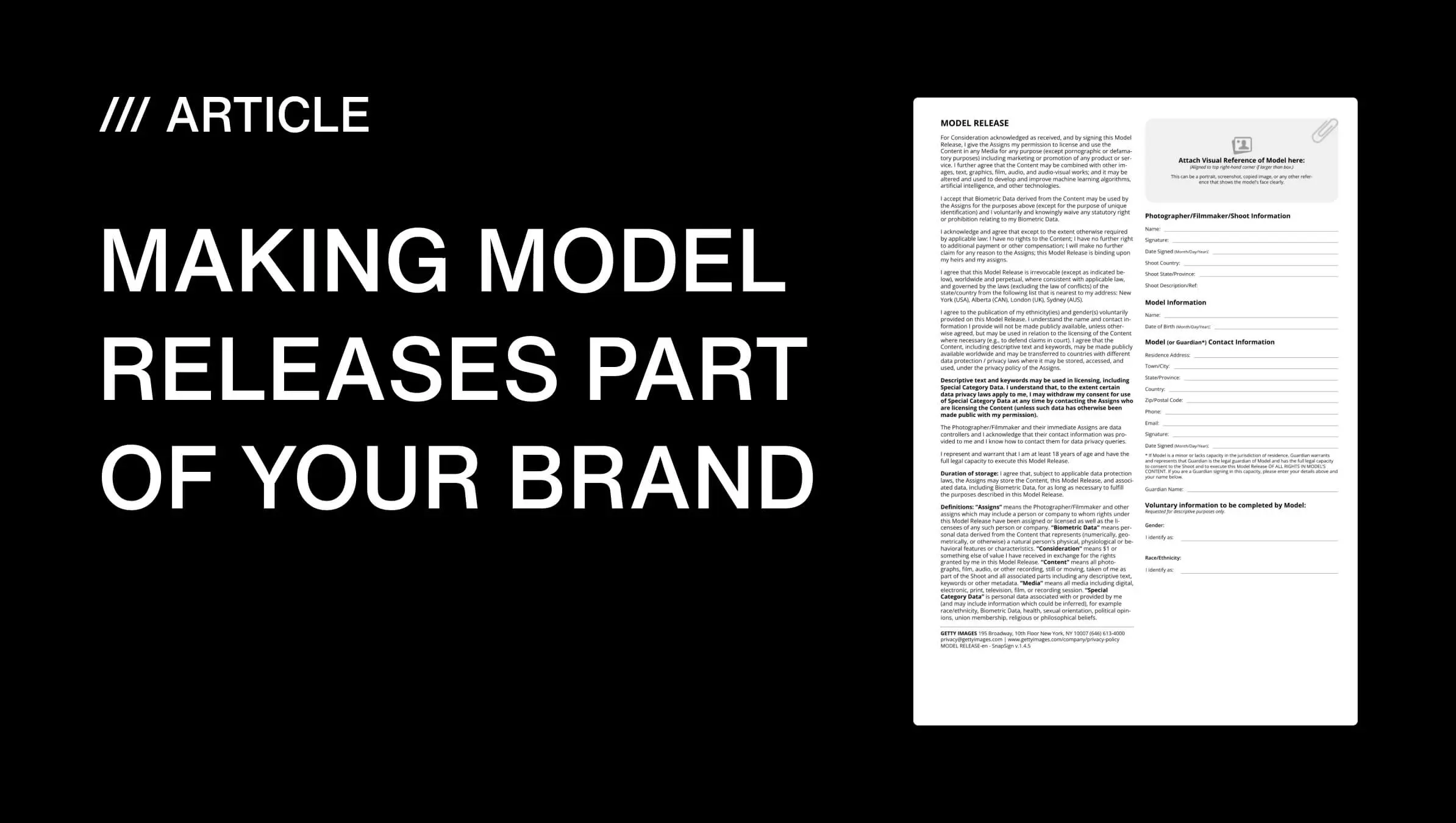 Making Model Releases Part of Your Brand: Building Trust with Models
