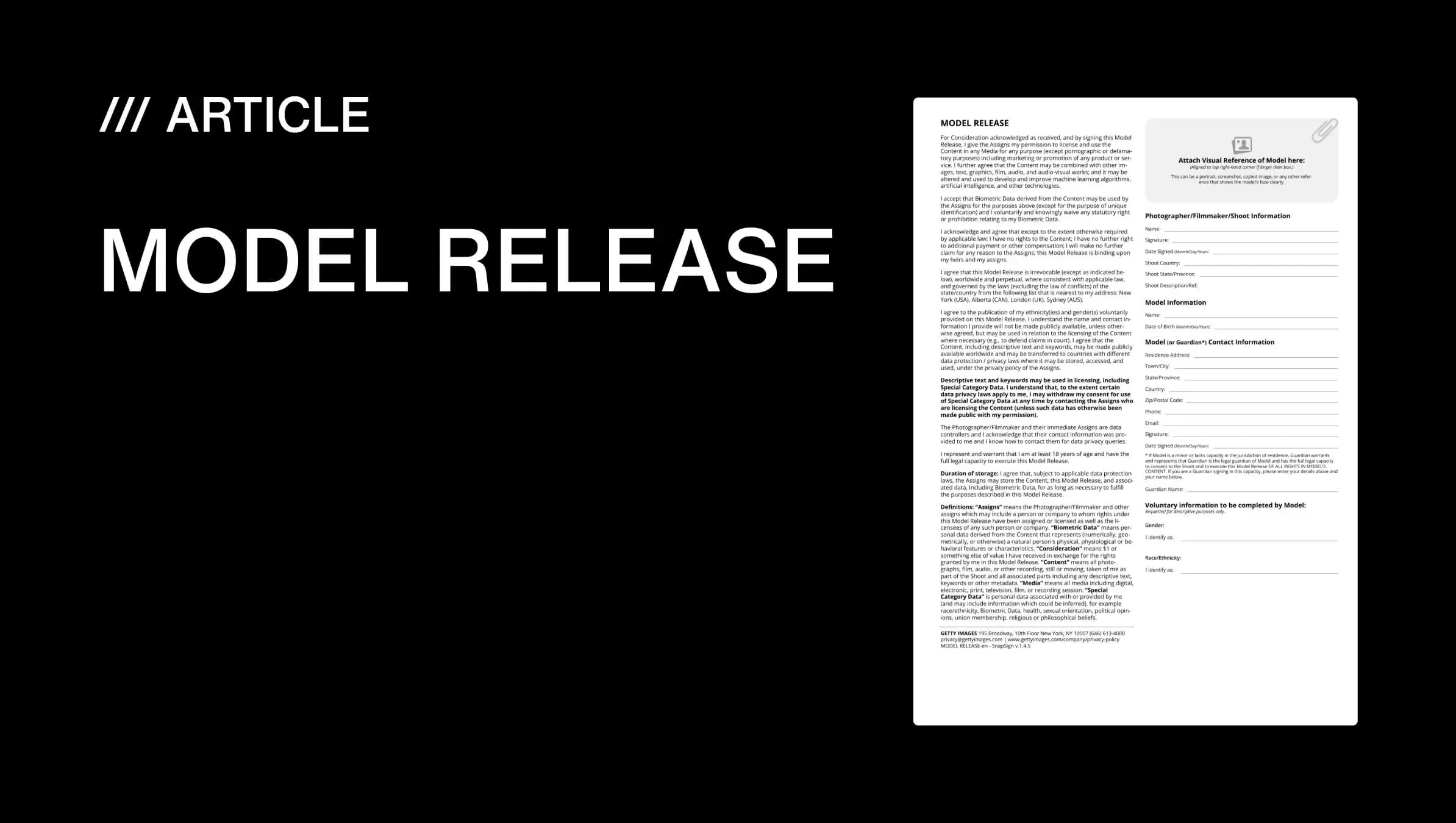 Model Release for Photographers and Filmmakers: Why You Need It and How to Use It